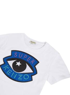 T-Shirt Kenzo Gisa bianco per Bambina