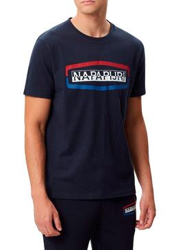 T-Shirt Napapijri Soggy SS Marine per Uomo