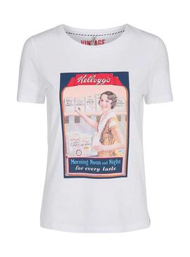 T-Shirt Only Kelloggs Bianco Per Donna
