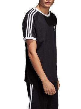 T-Shirt Adidas 3 Stripes Nero per Uomo