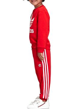 Tuta Adidas Crew Rosso Bambino
