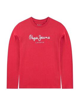 T-Shirt Pepe Jeans New Herman JR Rosso Bambino