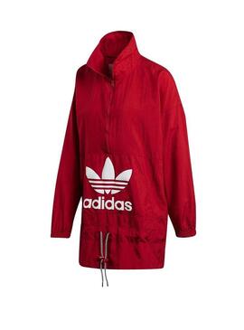 Giacca a vento Adidas Rosso per Donna