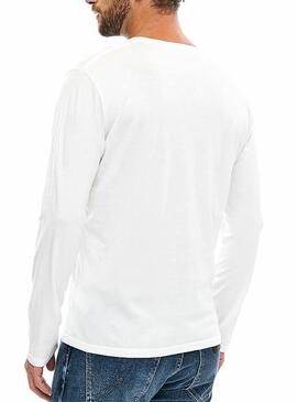 T-Shirt Pepe Jeans Flag logo Bianco Uomo