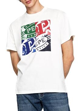 T-Shirt Pepe Jeans Josephs Bianco Per Uomo