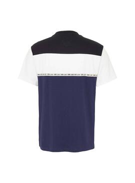 T-Shirt Tommy Jeans Colorblocked Blu Uomo