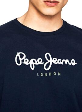 T-Shirt Pepe Jeans Eggo Long Blu Uomo