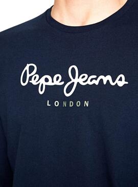 T-Shirt Pepe Jeans Eggo Long Blu Uomo