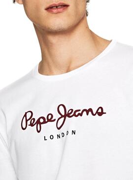 T-Shirt Pepe Jeans Eggo Long Bianco Per Uomo