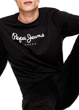 T-Shirt Pepe Jeans Eggo Long Nero per Uomo