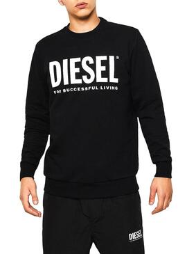 Felpe Diesel S-GIR-DIVISION-LOGO Nero Uomo