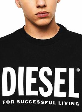 Felpe Diesel S-GIR-DIVISION-LOGO Nero Uomo