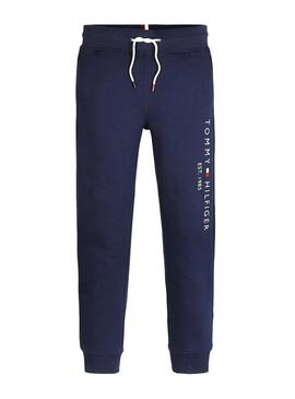 Pantaloni Tommy Hilfiger Essential Blu Navy Bambin
