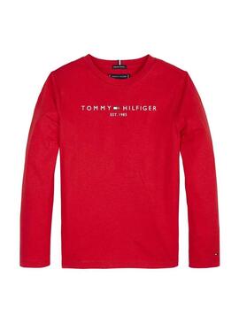 T-Shirt Tommy Hilfiger Essential Rosso Bambino