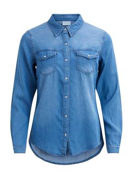 Camicia Vila Vibista Denim Blue Woman