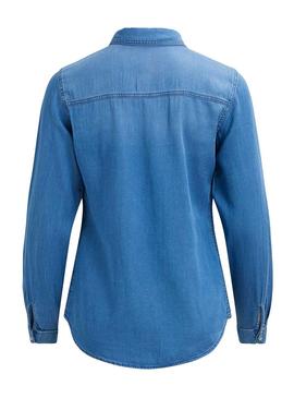 Camicia Vila Vibista Denim Blue Woman