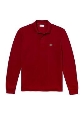 Polo Lacoste L1312 Granata per Uomo