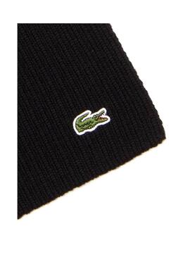 Sciarpa Lacoste Tricot nera per Uomo