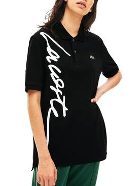 Polo Lacoste Live Logo nero unisex