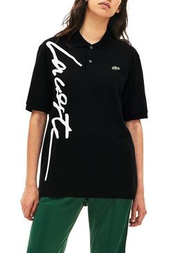 Polo Lacoste Live Logo nero unisex