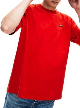 T-Shirt Lacoste Live Rosso Per Uomo