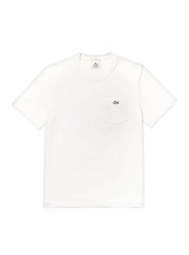 T-Shirt Lacoste Live Tasca unisex Bianco
