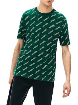 T-Shirt Lacoste Live Stampa Verde Per Uomo