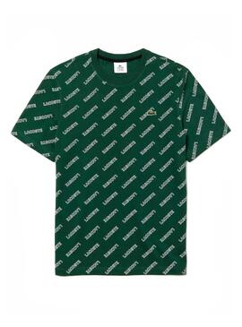T-Shirt Lacoste Live Stampa Verde Per Uomo