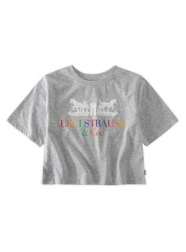 T-Shirt Levis Corporate Grigio Per Bambina
