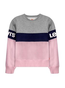 Felpe Levis Colorblocked Pink Per Bambina