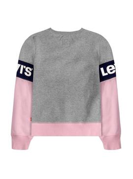 Felpe Levis Colorblocked Pink Per Bambina
