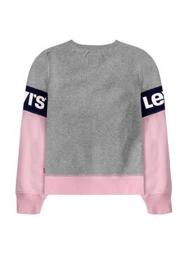 Felpe Levis Colorblocked Pink Per Bambina