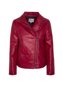 Giacca Pepe Jeans Possey Granata Ecoleather Donna