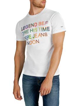 T-Shirt Pepe Jeans Lewis Bianco Per Uomo
