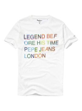 T-Shirt Pepe Jeans Lewis Bianco Per Uomo