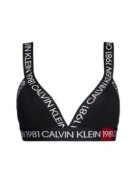Reggiseno Calvin Klein Sfoderato 1981 Bold Nero