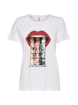 T-Shirt Only Collie Bianco Donna