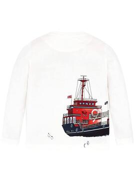 T-Shirt Mayoral Barca bianca per Bambino