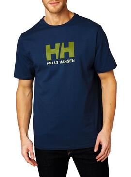 T-Shirt Helly Hansen Basic Logo Blu Uomo