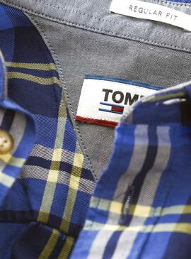 Camicia Tommy Jeans Essential Check Giallo Uomo