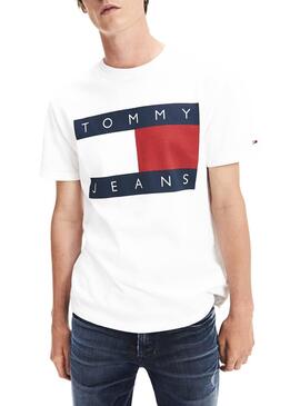 T-Shirt Tommy Jeans Big Flag Bianco Uomo