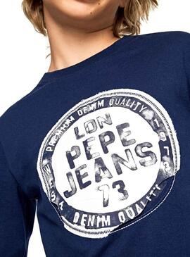 T-Shirt Pepe Jeans Blu rubino Blu Navy Bambino