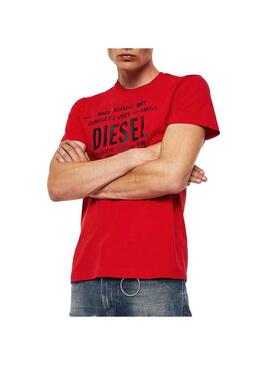 Camiseta Diesel Diego Rojo Hombre 