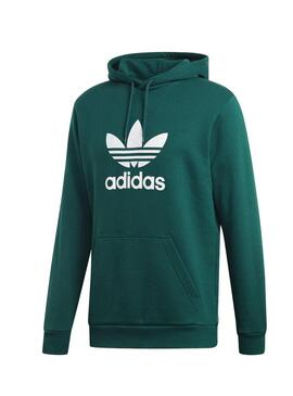 Felpe Adidas Trefoil Hoodie Verde Per Uomo