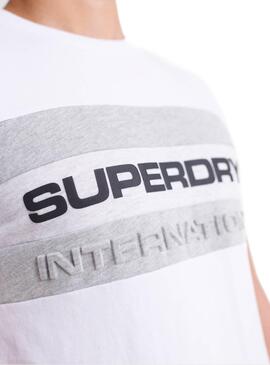T-Shirt Superdry Trophy Bianco Uomo
