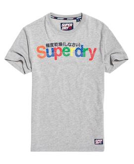 T-Shirt Superdry Retro Sport Grigio Uomo