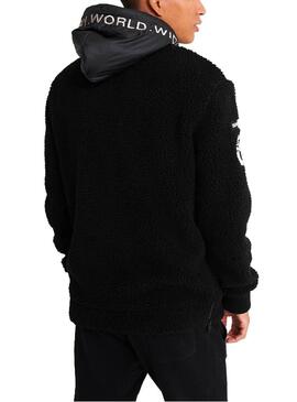 Felpe Superdry Sherpa Worldwide Black Uomo