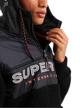 Felpe Superdry Sherpa Worldwide Black Uomo