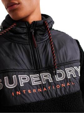 Felpe Superdry Sherpa Worldwide Black Uomo