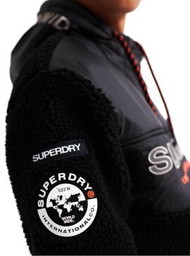 Felpe Superdry Sherpa Worldwide Black Uomo